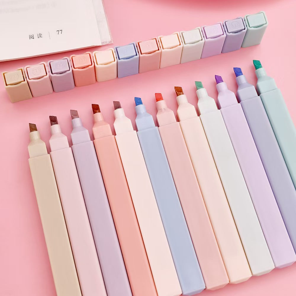 Morandi Color Highlighter Pens