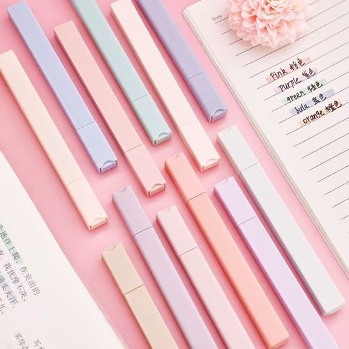 Morandi Color Highlighter Pens